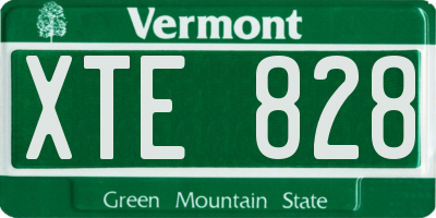VT license plate XTE828