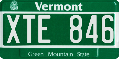VT license plate XTE846