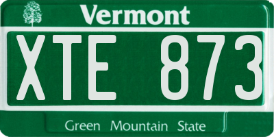 VT license plate XTE873