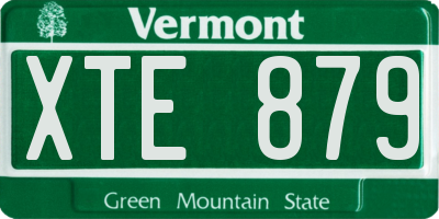 VT license plate XTE879