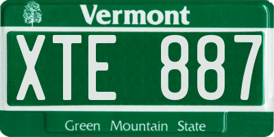 VT license plate XTE887