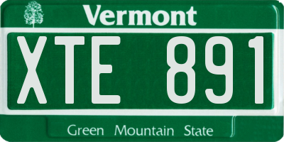 VT license plate XTE891