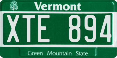 VT license plate XTE894