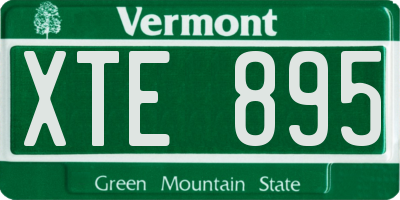 VT license plate XTE895