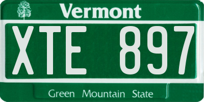 VT license plate XTE897