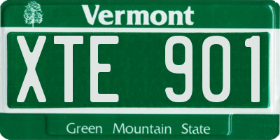 VT license plate XTE901