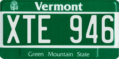 VT license plate XTE946