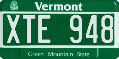 VT license plate XTE948
