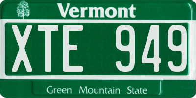 VT license plate XTE949