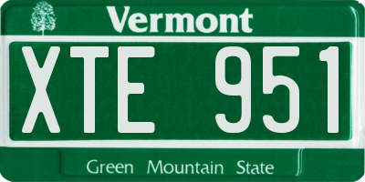 VT license plate XTE951