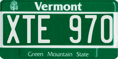 VT license plate XTE970