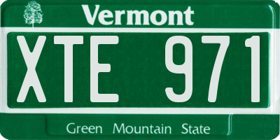 VT license plate XTE971