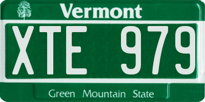 VT license plate XTE979