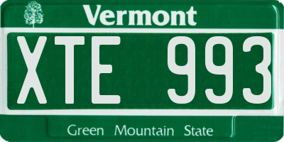 VT license plate XTE993