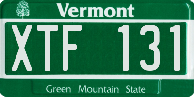VT license plate XTF131