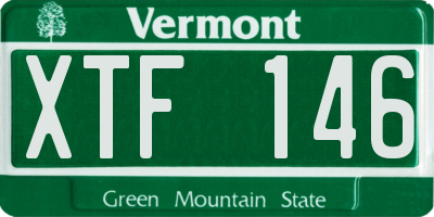 VT license plate XTF146