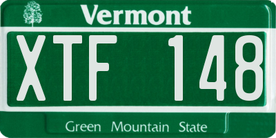 VT license plate XTF148