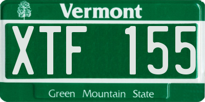 VT license plate XTF155