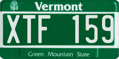 VT license plate XTF159