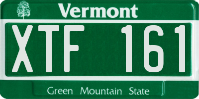 VT license plate XTF161