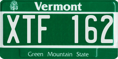 VT license plate XTF162