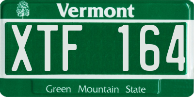 VT license plate XTF164