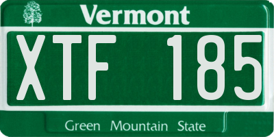 VT license plate XTF185