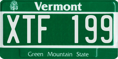 VT license plate XTF199