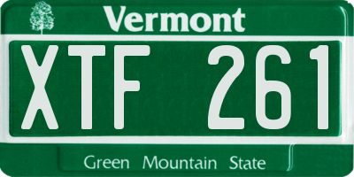 VT license plate XTF261