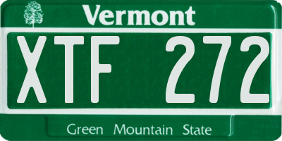 VT license plate XTF272