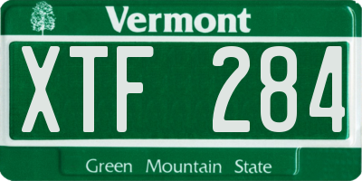 VT license plate XTF284
