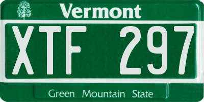 VT license plate XTF297