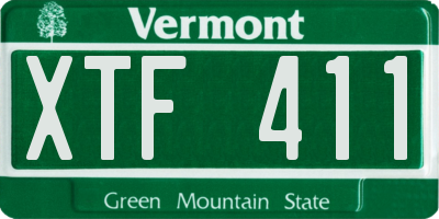 VT license plate XTF411