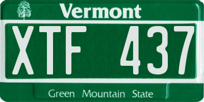 VT license plate XTF437