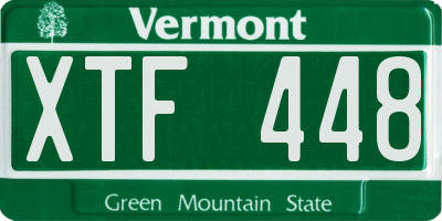 VT license plate XTF448