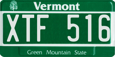 VT license plate XTF516