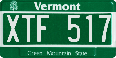 VT license plate XTF517