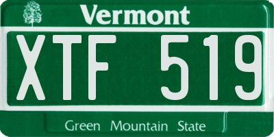 VT license plate XTF519