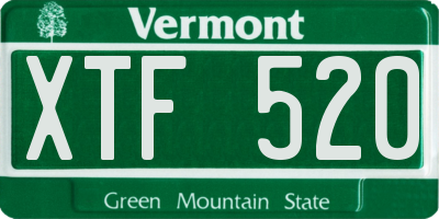 VT license plate XTF520