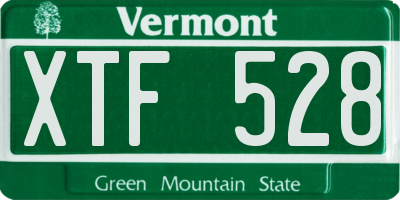 VT license plate XTF528