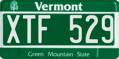 VT license plate XTF529