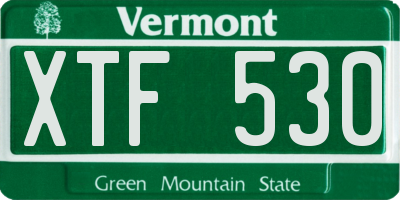 VT license plate XTF530