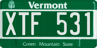 VT license plate XTF531