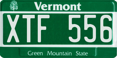 VT license plate XTF556