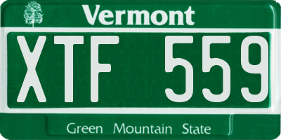 VT license plate XTF559