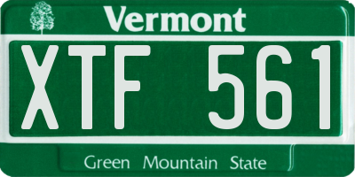 VT license plate XTF561