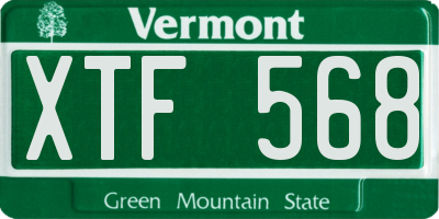 VT license plate XTF568