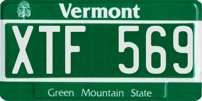 VT license plate XTF569