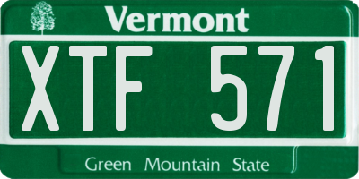 VT license plate XTF571
