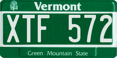 VT license plate XTF572